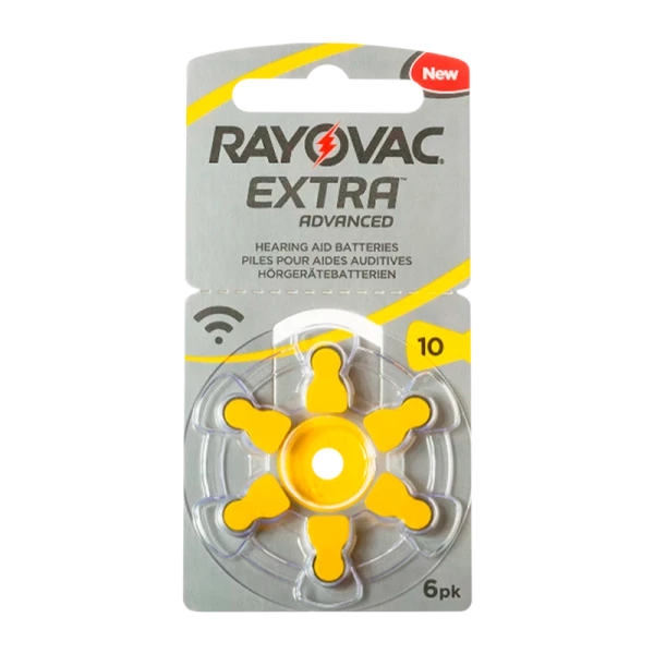 Батарейка Rayovac Extra ZA10 BL6 Zinc Air 1.45V (6/60/600)
