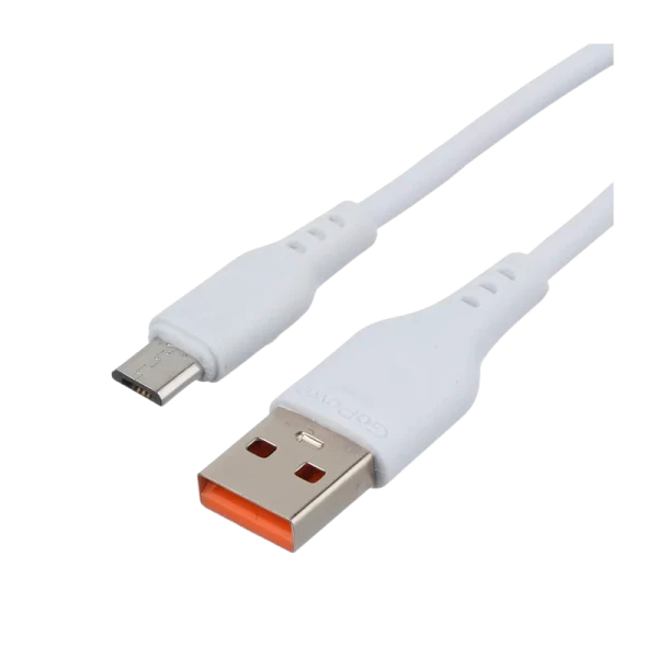 *Кабель GoPower GP01M-2M USB (m)-microUSB (m) 2.0м 2.4A белый (1/200/800) 