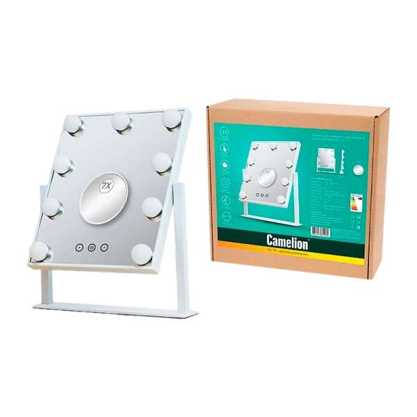 Зеркало Camelion M283-DL настольное подставка с подсветкой/7x белый (1/5)