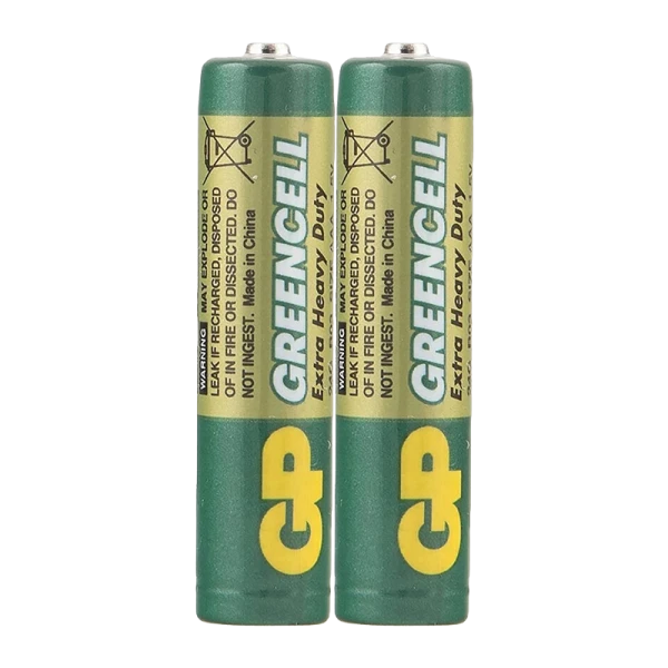 Батарейка GP GreenCell R03 AAA Shrink 2 Heavy Duty 1.5V (2/40/200/1000)