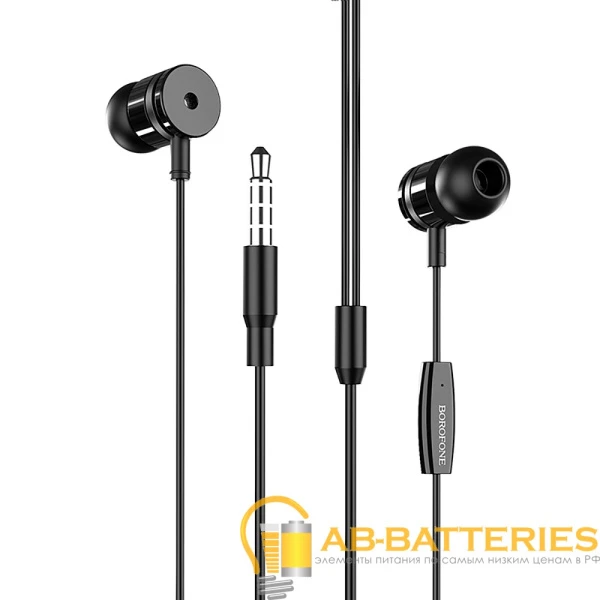 Наушники внутриканальные Borofone BM31 с микр. черный (1/76/304)