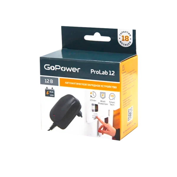 З/У для свинцово-кислотных аккумуляторов 12V GoPower ProLab 12 1.0A (1/100)