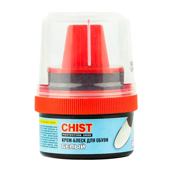 Крем-блеск СHIST с губкой Белый 60мл