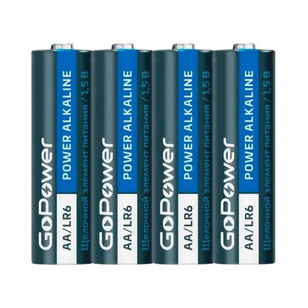 Батарейка GoPower LR6 AA BOX20 Shrink 4 Alkaline 1.5V (4/20/640)