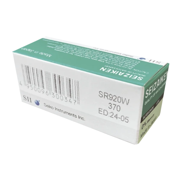 Батарейка SEIZAIKEN 370 (SR920W) Silver Oxide 1.55V (1/10/100/1000)