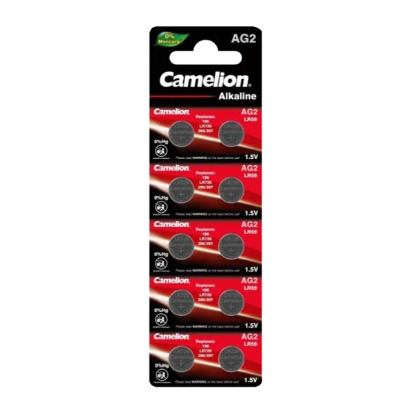 Батарейка Camelion G2/LR726/LR59/396A/196 BL10 Alkaline 1.5V (10/100/3600)