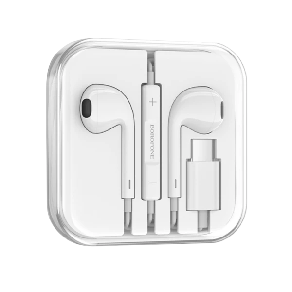 Наушники вставные Borofone BM80 с микр. Type-C белый