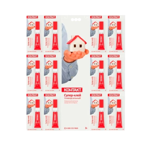 *Супер-клей Контакт 3г универсальный BL12 (12/288) 