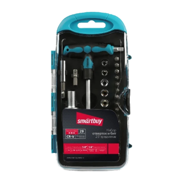 Отвертка Smartbuy ONE Tools с набором насадок 29 предметов CR-V (1/24)