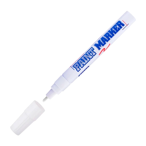 Маркер промышленный MunHwa PAINT MARKER PM-05 4.0мм нитрокраска белый (1/12/576)