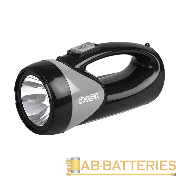 Фонарь туристический Фаzа AccuF8-L1W/L12 1W 1+12LED от аккумулятора черный (1/20)