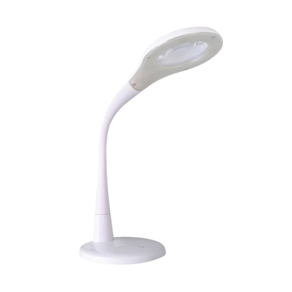 Светильник настольный Camelion KD-790 7W 230V 1LED на основании сенс. 4 ур.ярк.+ ув.линз. белый (1/4