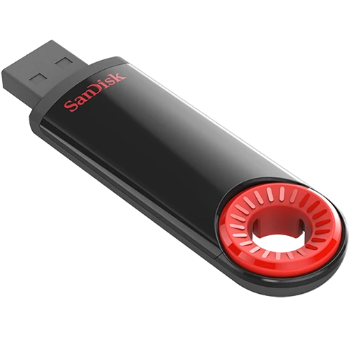 Флеш-накопитель SanDisk Cruzer Dial CZ57 64GB USB2.0 пластик черный красный