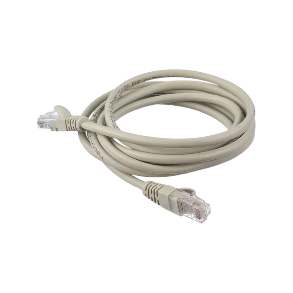 Патч-корд GoPower RJ-45 (m)-RJ-45 (m) 2.0м кат.5е ПВХ 26AWG CCA серый в пакете (1/125)