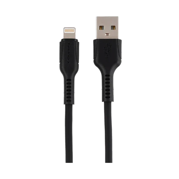 Кабель GoPower GP21L USB (m)-Lightning (m) 1.0м 2.4A силикон черный (1/200/800)