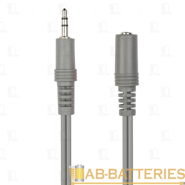 Кабель AUX Smartbuy KA-321 Jack 3.5mm (m)-Jack 3.5mm (f) 1.8м силикон серый (1/350)