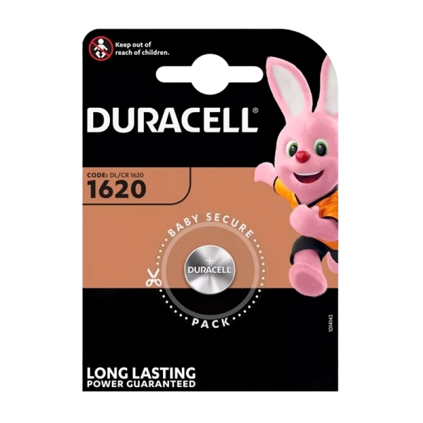 Батарейка Duracell CR1620 BL1 Lithium 3V (1/10/100)