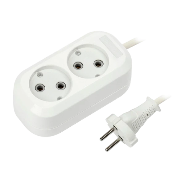 Удлинитель Smartbuy 2р.Б/З 10A 3.0м белый (1/50)