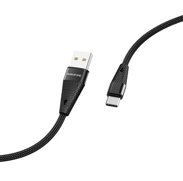 Кабель Borofone BU10 USB (m)-Type-C (m) 1.0м 2.4A черный (1/63/252)