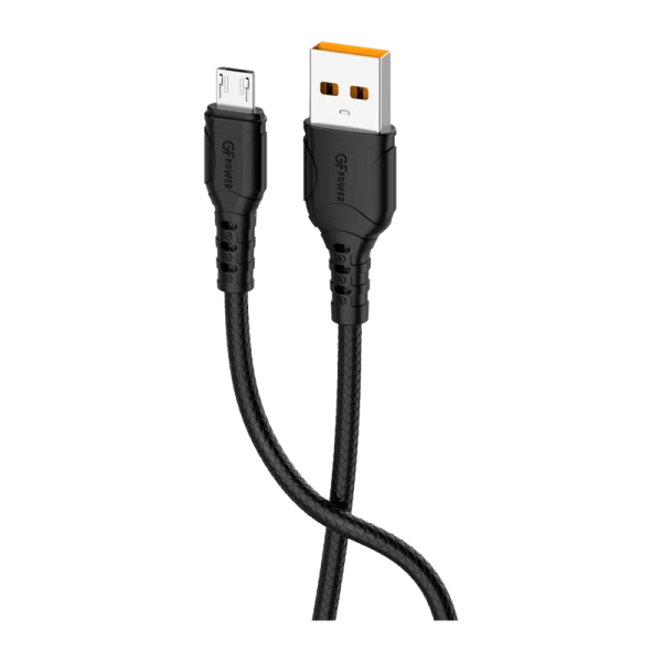 Кабель GFPower 06M USB (m)-microUSB (m) 1.0м 2.4A ПВХ черный (1/200/800)