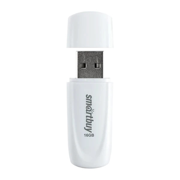 Флеш-накопитель Smartbuy Scout 16GB USB2.0 пластик белый