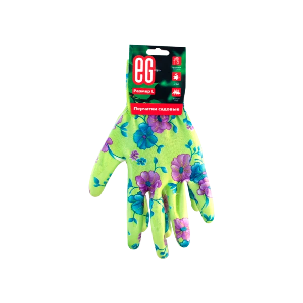 Перчатки Еврогарант/EG садовые L нитрил салатовый (1/12/240)