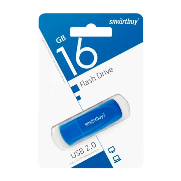 Флеш-накопитель Smartbuy Scout 16GB USB2.0 пластик синий