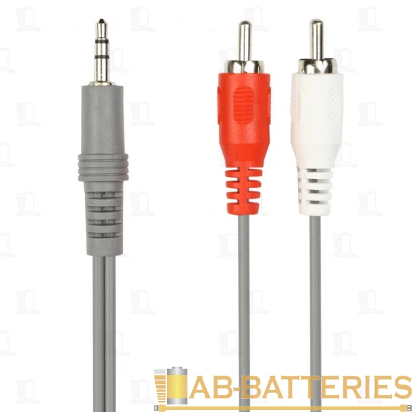 Кабель AUX Smartbuy KA-311 Jack 3.5mm (m)-2xRCA (m) 1.8м силикон серый (1/100)