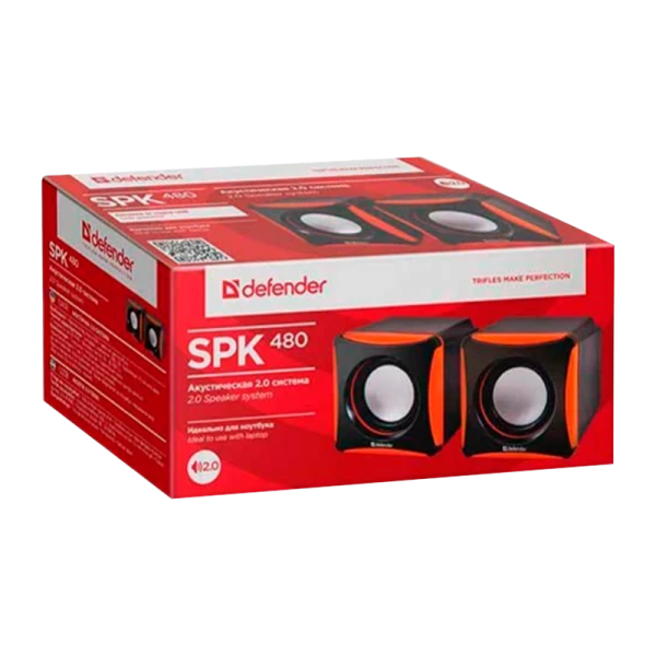 Колонки 2.0 Defender SPK-480 4W USB оранжевый (1/50)