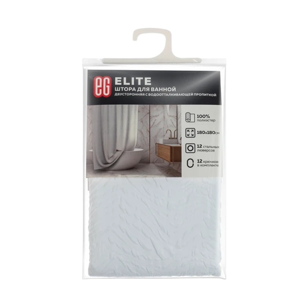 ЕГ ELITE Штора для ванной Айвори (1/12)