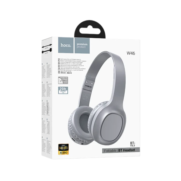 Наушники полноразмерные HOCO W46 bluetooth 5.3 голубой (1/60)