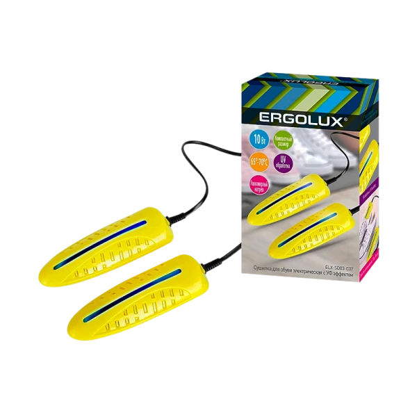 Сушилка для детской (с 30 размера) и взрослой обуви Ergolux ELX SD03-C07 электрическая желтый
