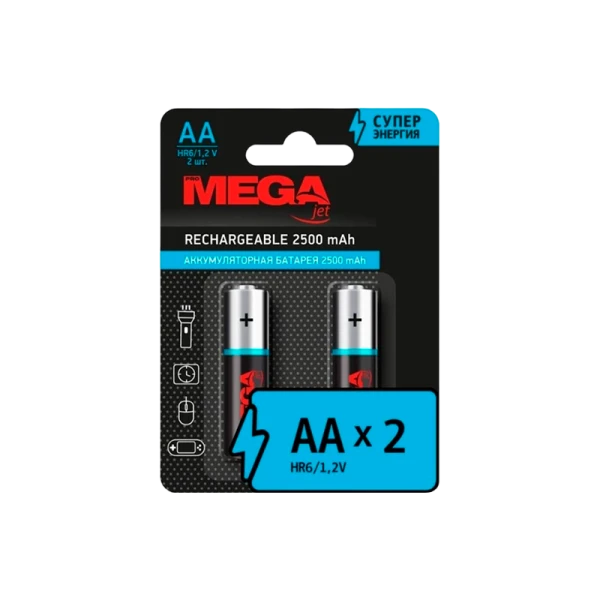 Аккумулятор предзаряженный RTU Promega HR6 AA BL2 NI-MH 2500mAh (2/24/384)