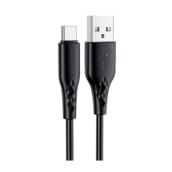 Кабель Borofone BX48 USB (m)-Type-C (m) 1.0м 3.0A ПВХ черный (1/360)