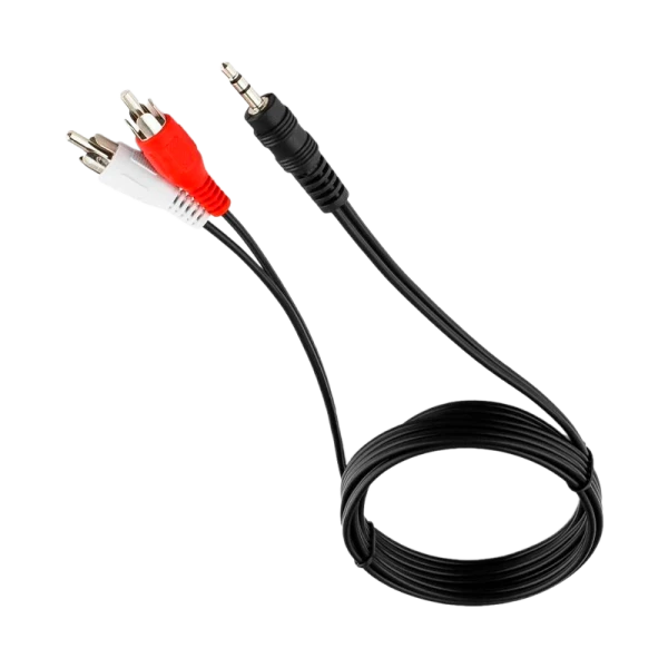 Аудио кабель удлинитель 3,5 мм&nbsp;&nbsp;на 2RCA штекера Cablexpert CCA-458 1.5 m Черный(1/30)