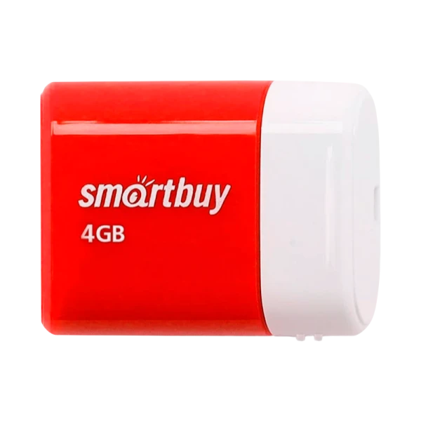 Флеш-накопитель Smartbuy Lara 4GB USB2.0 пластик красный