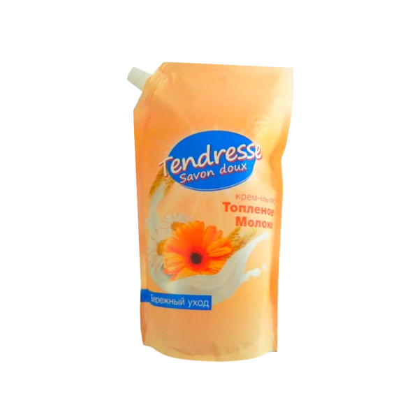 Жидкое мыло для рук Tendresse Топленое молоко 1л дой-пак (1/6/90)