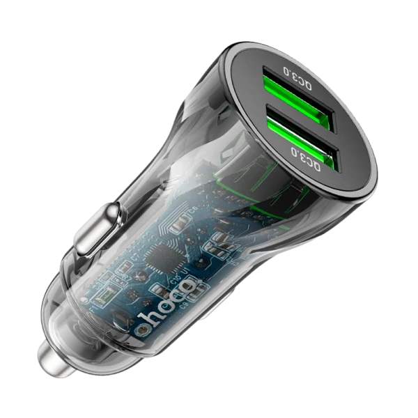 Автомобильное З/У HOCO Z47 2USB 3.0A 20W QC3.0 черный (1/13/130)