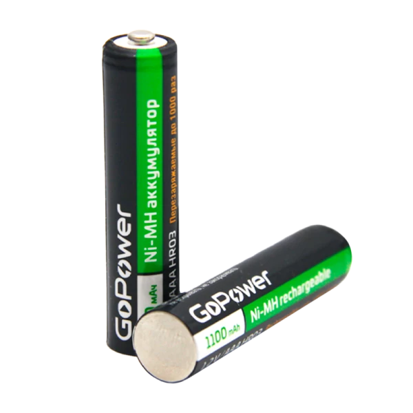 Аккумулятор бытовой GoPower HR03 AAA BL2 NI-MH 1100mAh (2/20/320)