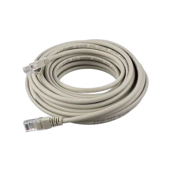 Патч-корд GoPower RJ-45 (m)-RJ-45 (m) 10.0м кат.5е ПВХ 26AWG CCA серый в пакете (1/25)
