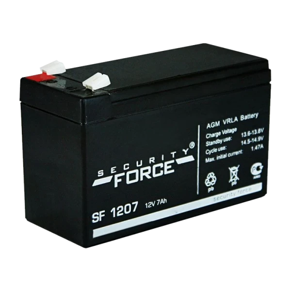Аккумулятор свинцово-кислотный Security Force SF 1207 12V 7Ah (1/5)