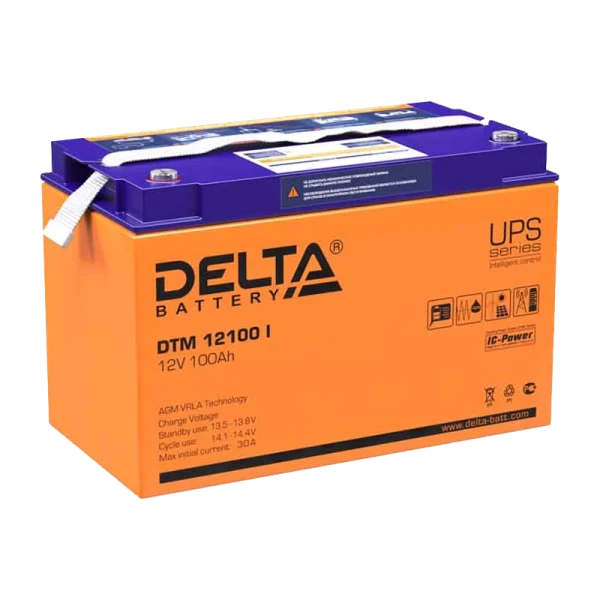 Аккумулятор свинцово-кислотный Delta DTM 12100 I 12V 100Ah
