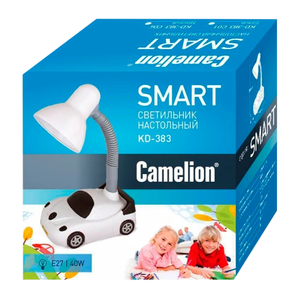 Светильник настольный Camelion KD-383 40W 230V E27 на основании красный (1/12)