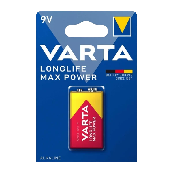 Батарейка Varta LONGLIFE MAX POWER (MAX TECH) Крона 6LR61 BL1 Alkaline 9V (4722) (1/10/50)
