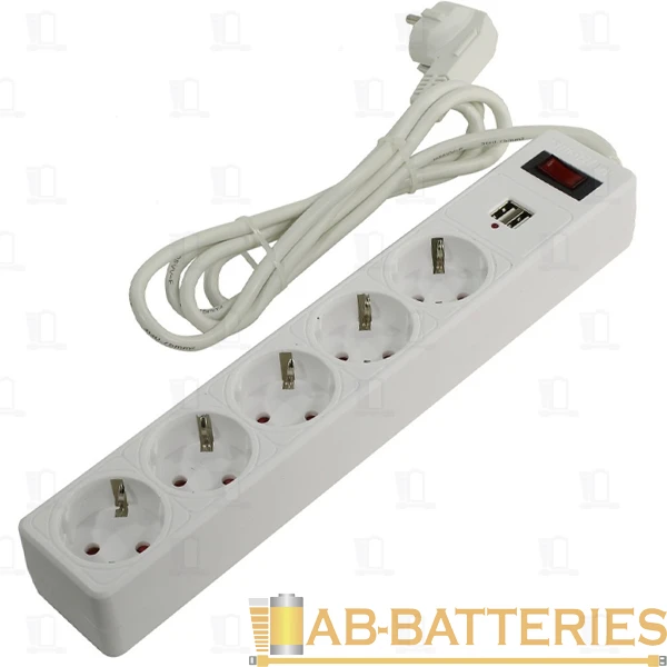 Сетевой фильтр Smartbuy SBSP 6р.С/З 16A 5.0м белый