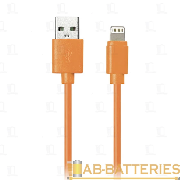 Кабель Smartbuy iK-512c USB (m)-Lightning (m) 1.2м 2.1A силикон оранжевый (1/500)