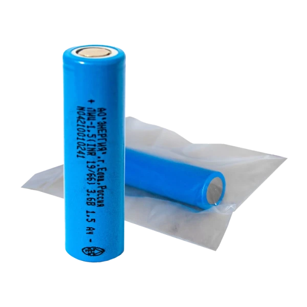 Аккумулятор Li-ion Энергия 18650 19/66 PK1 Li-ion INR 3.6V 1500mAh без защиты плос.конт. (1/78)
