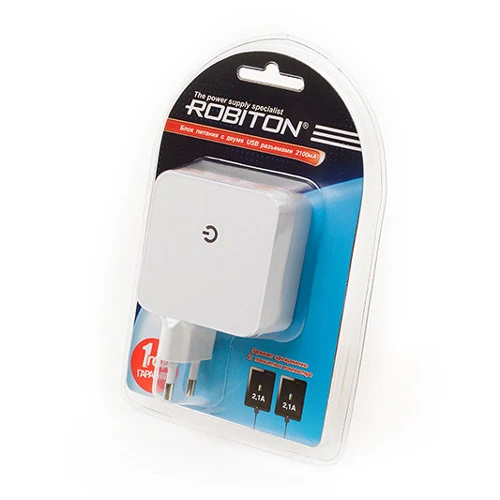 Зарядное устройство ROBITON USB2100 BL1 (1/20/40)