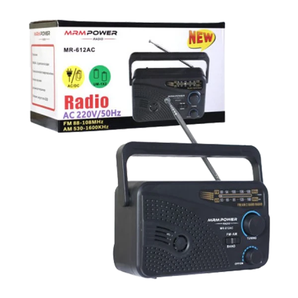Радиоприемник MRM-Power MR-612AC пластик Jack3.5 черный (1/40)