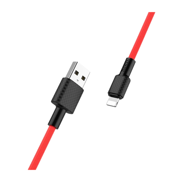 Кабель HOCO X29 USB (m)-Lightning (m) 1.0м 2.0A TPE красный (1/33/330)